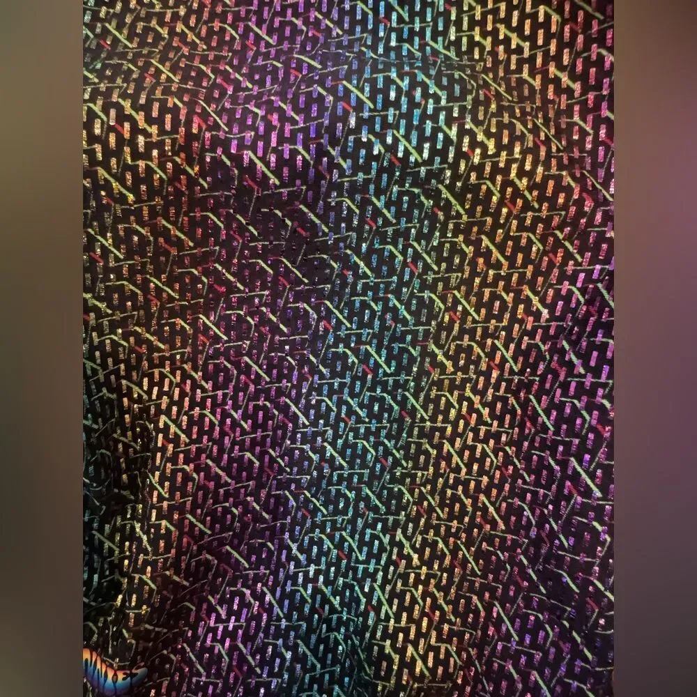 NWT New THE FINALS Racing Swimsuit Glitz Glam Foil Rainbow Flutterback 22 Girl 5